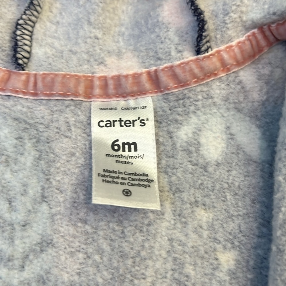 Baby Girl Carter’s 6 Month Floral Body Suit - Picture 3 of 6